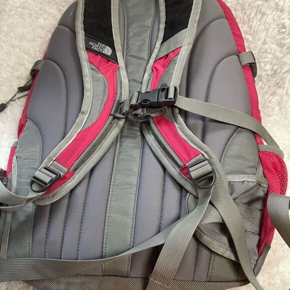 The North Face bright pink and Gray Backpack main image 7